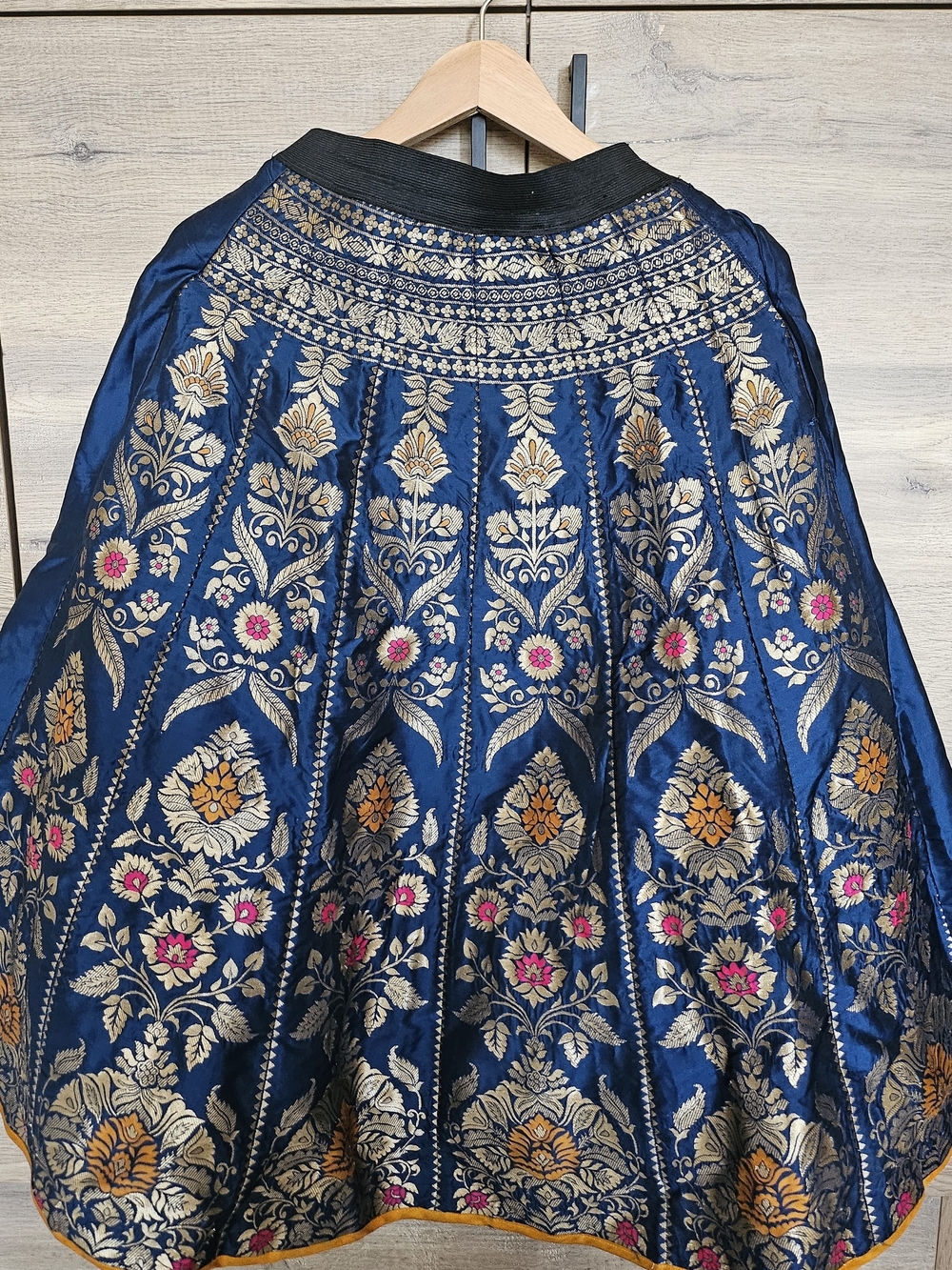 2 Indian Outfits For Girl - Blue Embroidered Floral A-Line Skit And Pink Kurta